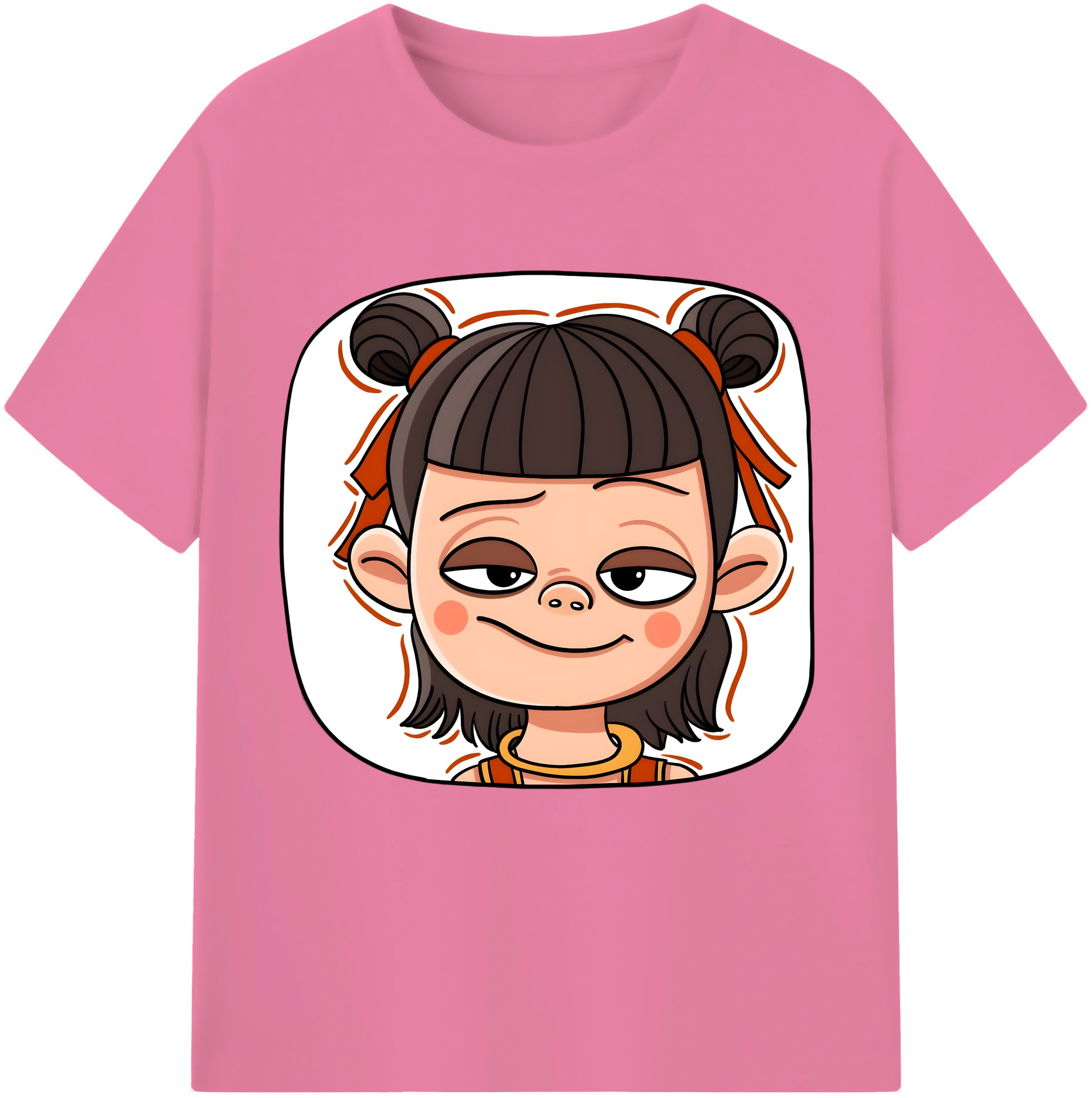 （画像用） Ne Zha 2 ナタ 魔童の大暴れ 綿100％半袖Tシャツ（フロントプリント）